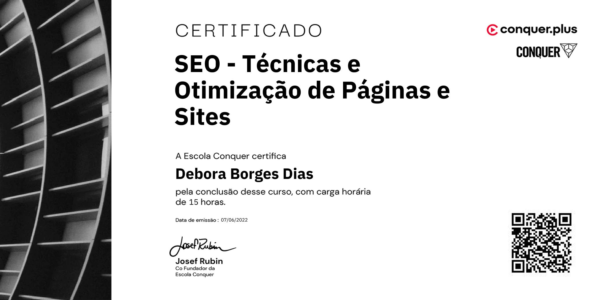 Certificado de SEO - Técnicas e Otimização de Páginas e Sites